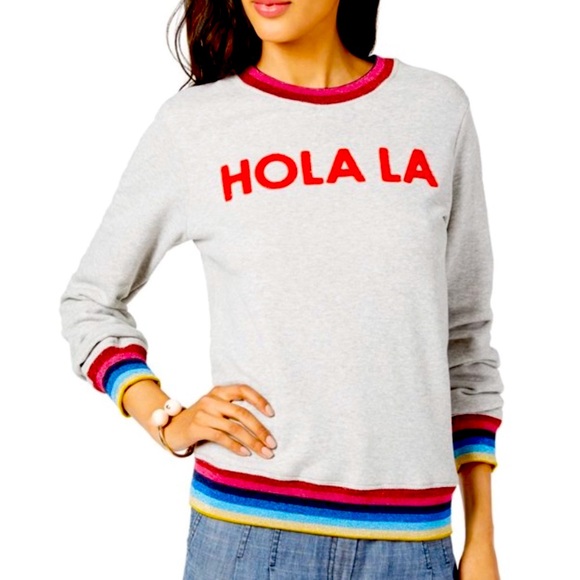 HOLA LA sweatshirt TRINA TURK - Picture 1 of 5